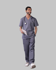 7-Pocket Scrub Set leatherback grey