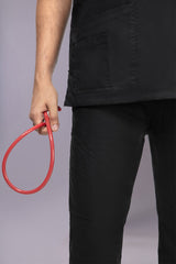 7-Pocket Scrub Set Black
