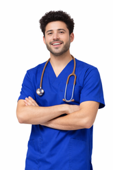 6-Pocket Scrub Set Royal Blue