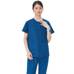 women Scrub Suit (Round Neck) Blue