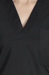 Classic Women's 3-Pocket Black Scrub Suit