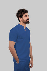 Scrubfit Wear ban neck design Scrubs - Men(Blue)