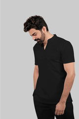 Scrubfit Wear ban neck design Scrubs - Men (Black)