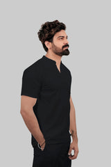 Scrubfit Wear ban neck design Scrubs - Men (Black)