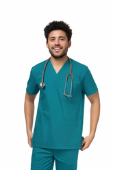 6-Pocket Scrub Set Aqua Zinc