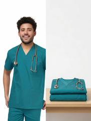 6-Pocket Scrub Set Aqua Zinc