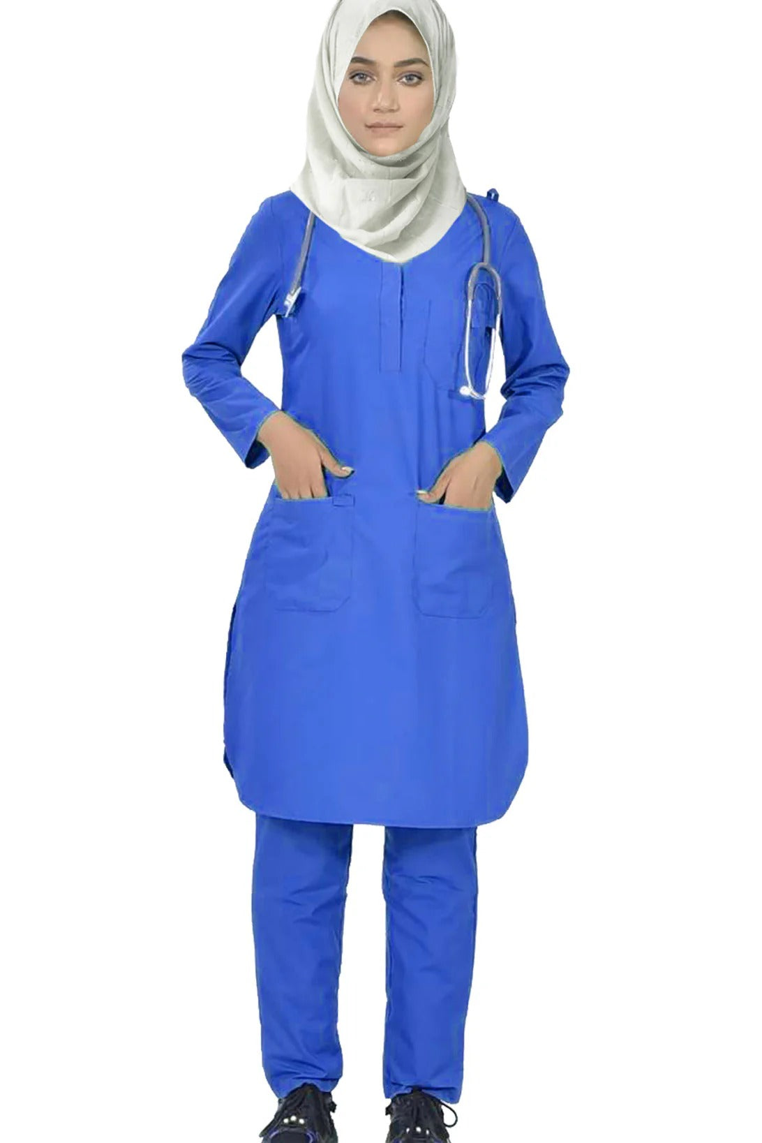 FEMALE SCRUB SUIT / LONG KNEE LENGTH SLEEK SCRUB SUIT